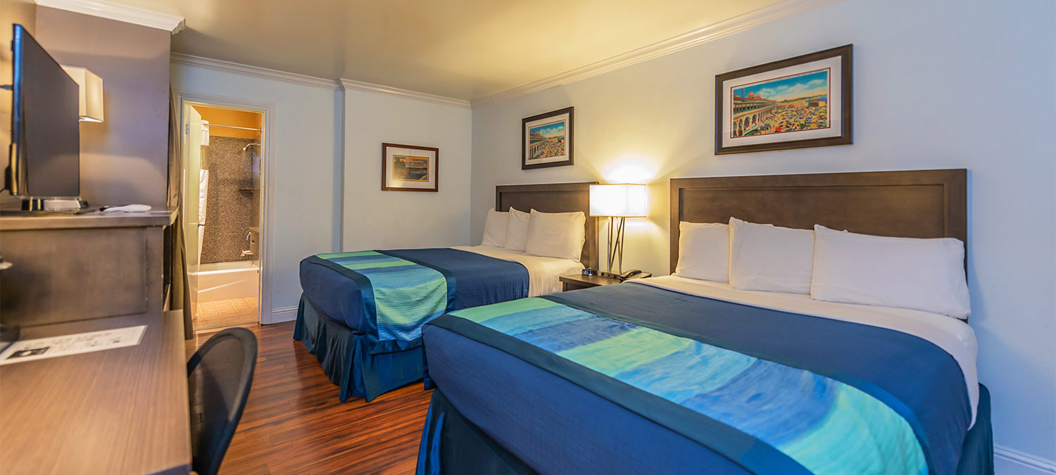 Enjoy spacious and comfortable guest rooms at the Continental Inn, Santa Cruz